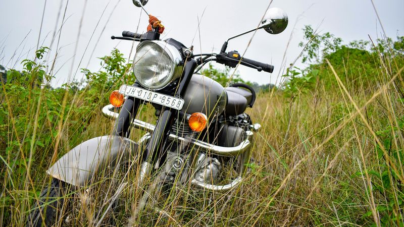 Motocykl Royal Enfield przygotowany do jazdy testowej